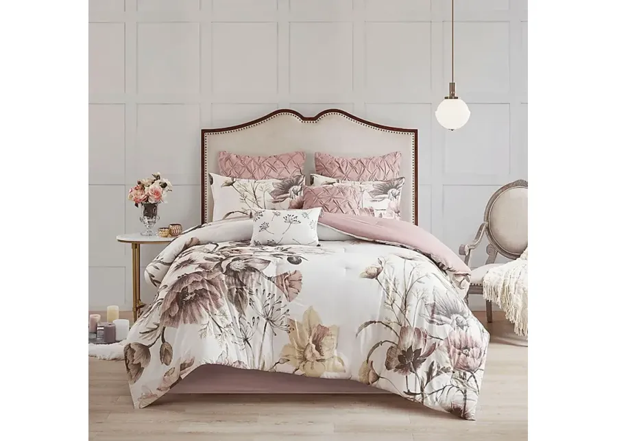 Anserman Blush 8 Pc King Comforter Set-Blush