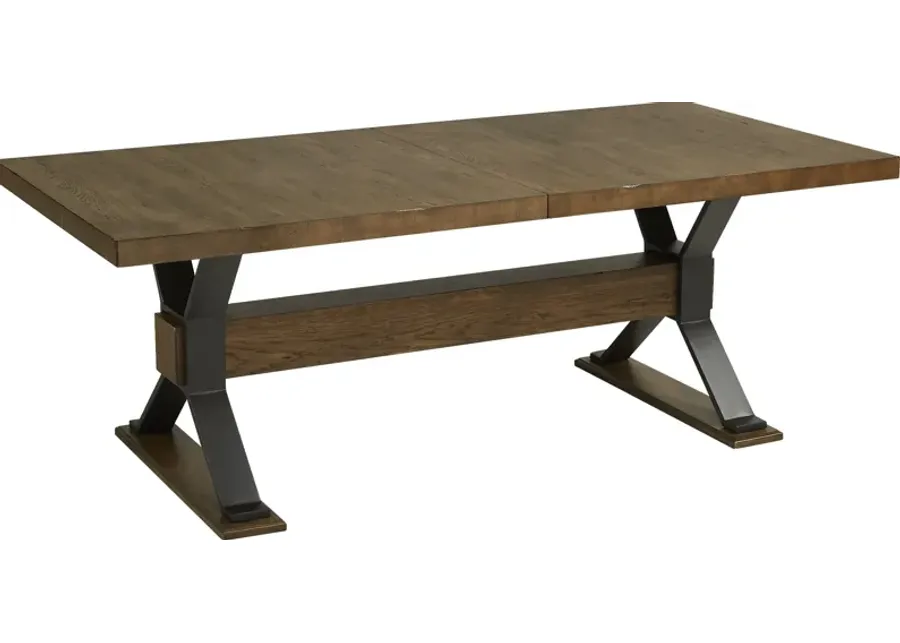 Hazelnut Woods Brown 84-102 in. Dining Table-102