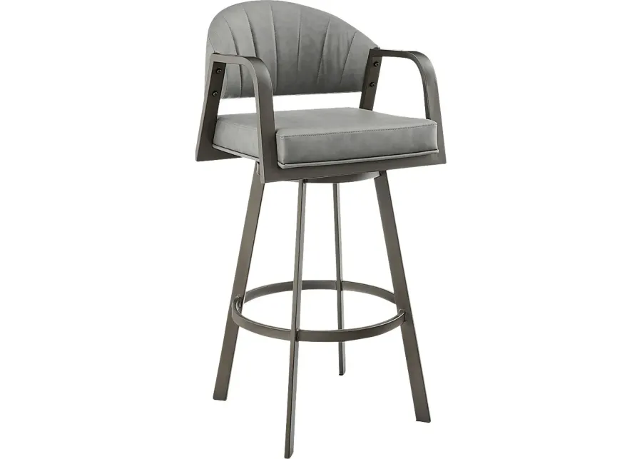 Nightwater Gray Barstool-Gray