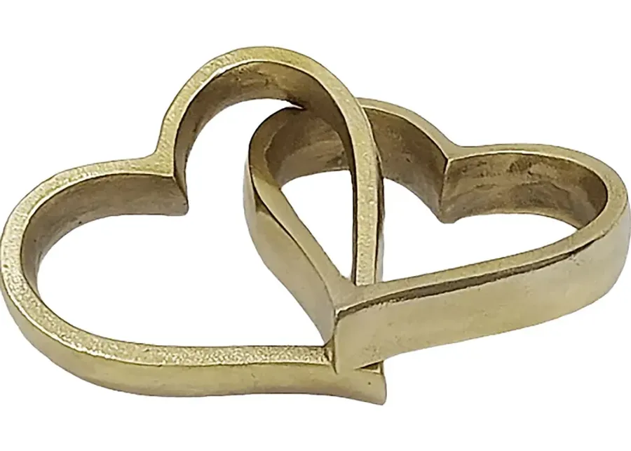 Kovencourt Gold Heart Link, Set of 2-Gold