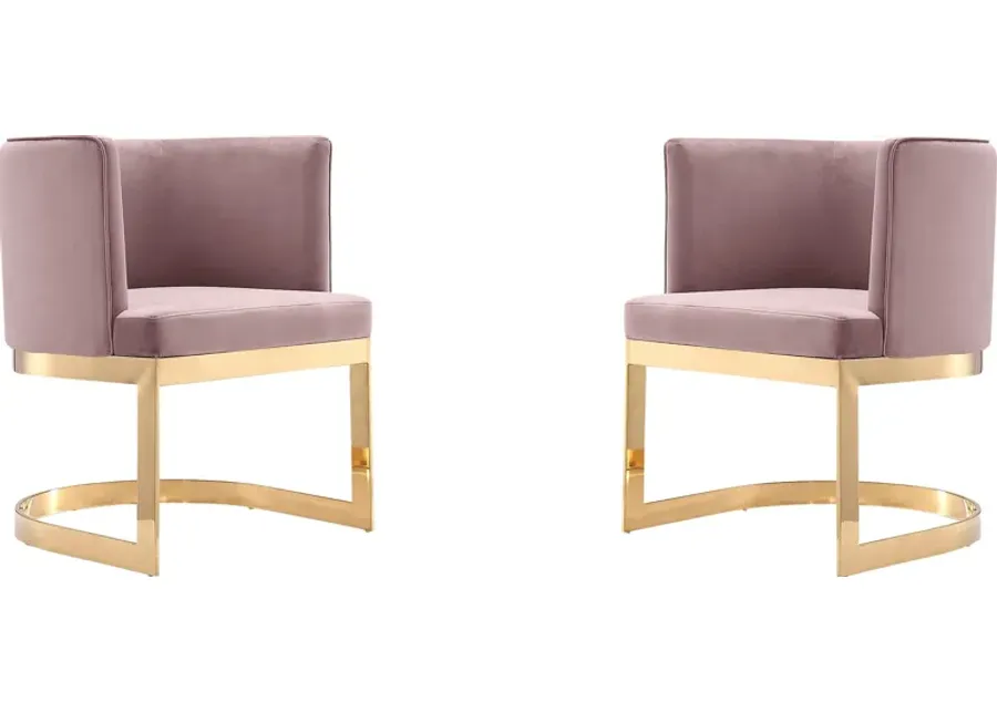 Oonella Blush Side Chair, Set of 2-Blush