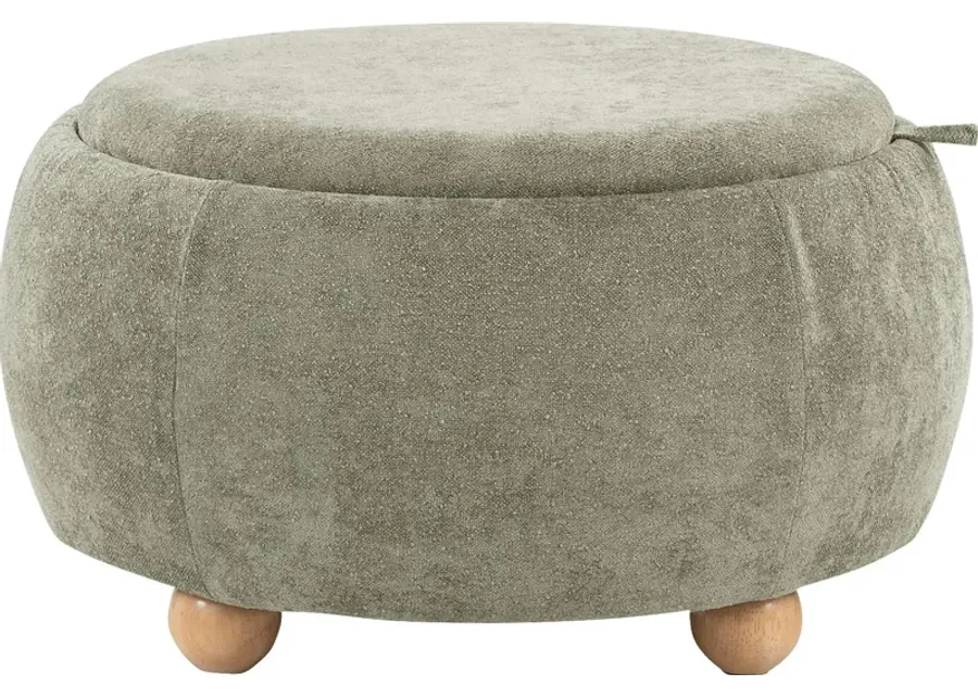 Betana Green Ottoman-Green