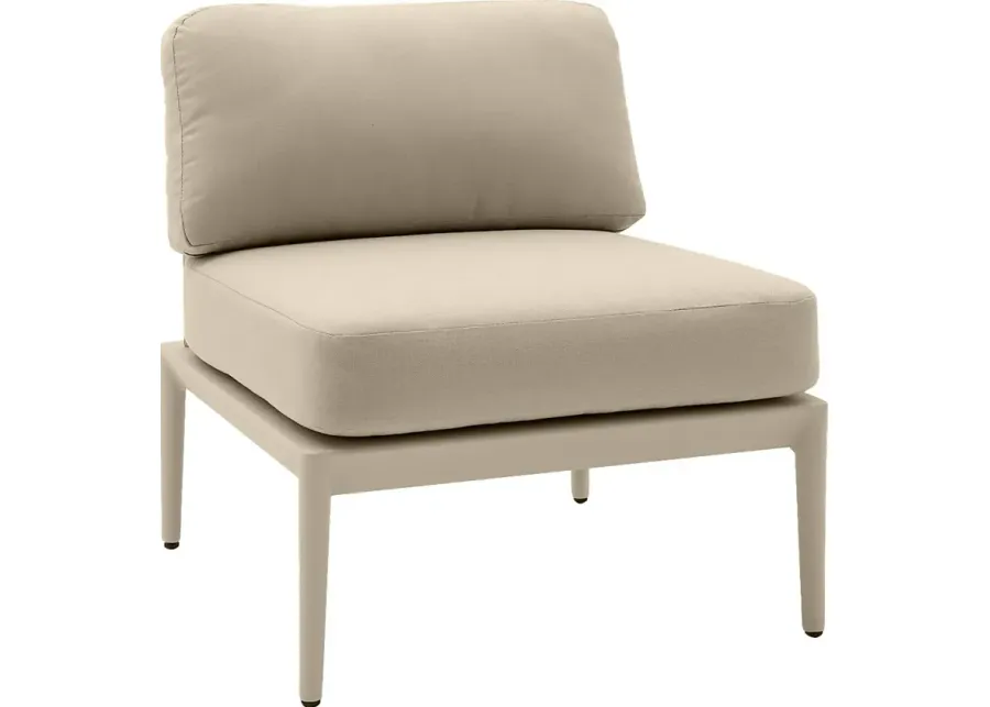 Outdoor Brenkman Taupe Armless Chair-Taupe