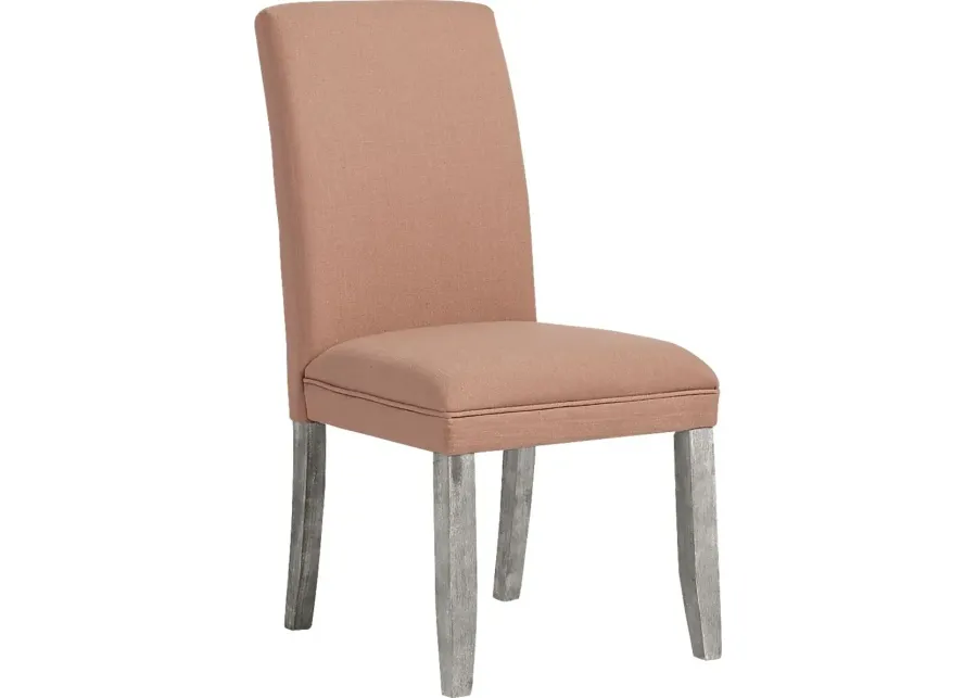 Tulip Orange Side Chair with Gray Legs-19.3