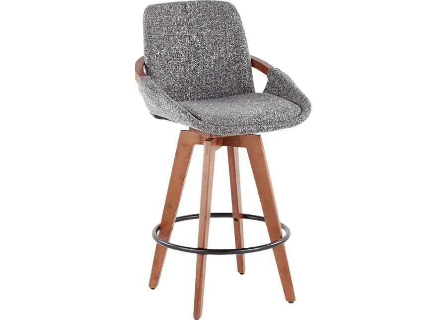 Daylilly Gray Counter Height Stool-Gray