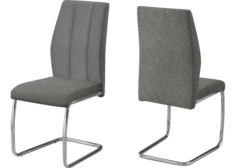 Ailen Gray Side Chair, Set of 2-Gray