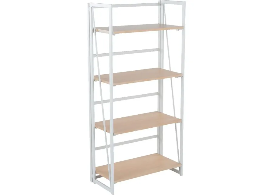 Zenobia White Bookcase-White