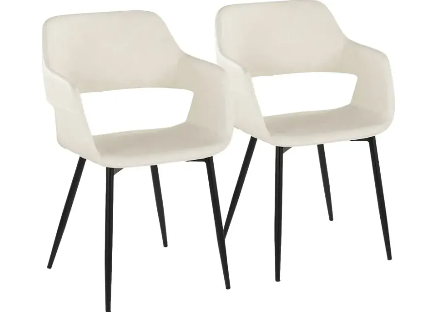 Naibor II Cream Arm Chair, Set of 2-Cream