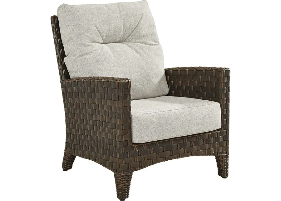 Mantra Brown Outdoor Club Chair with Ash Cushions-31