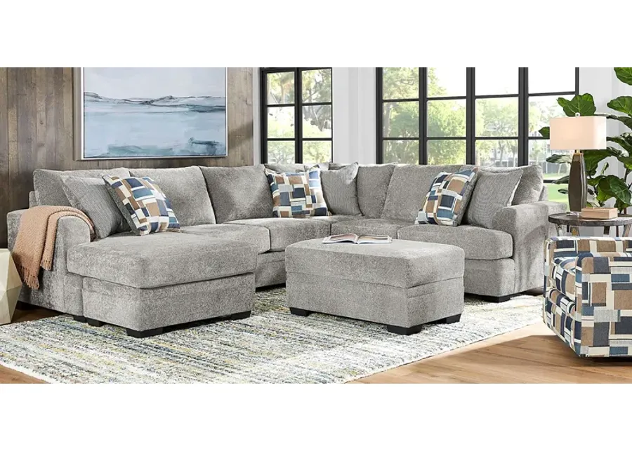 Copley Place Slate 6 Pc Sectional Living Room