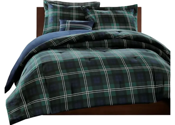 Avrill Blue Full Comforter Set-Blue