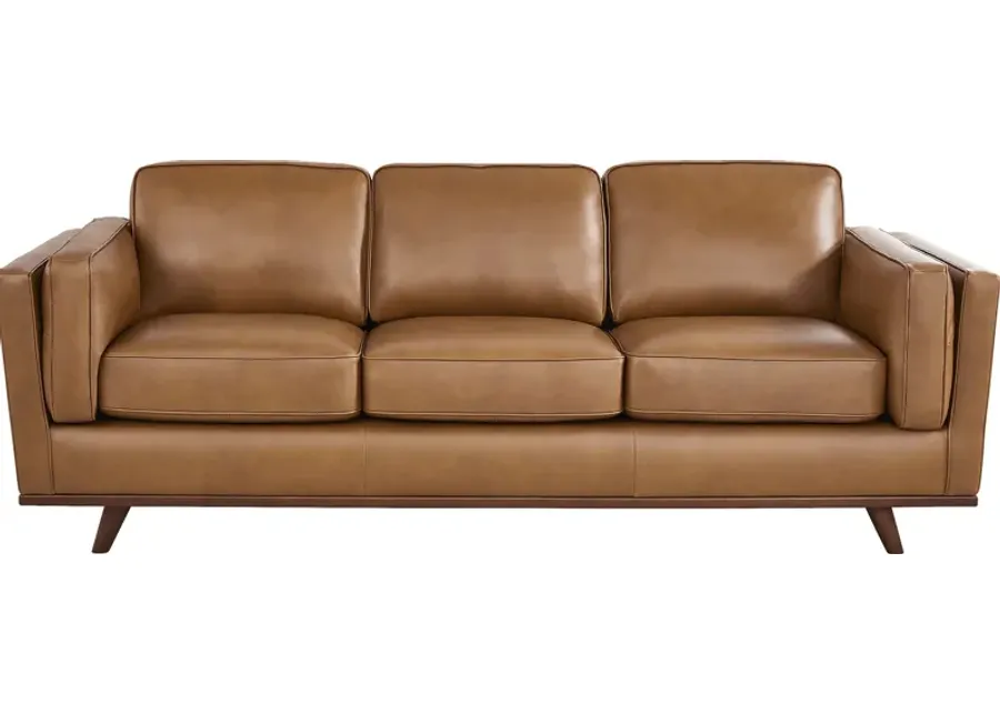 Duluth Caramel Leather Sofa-90