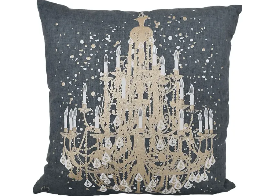 Knightsridge Gray Throw Pillow-Gray