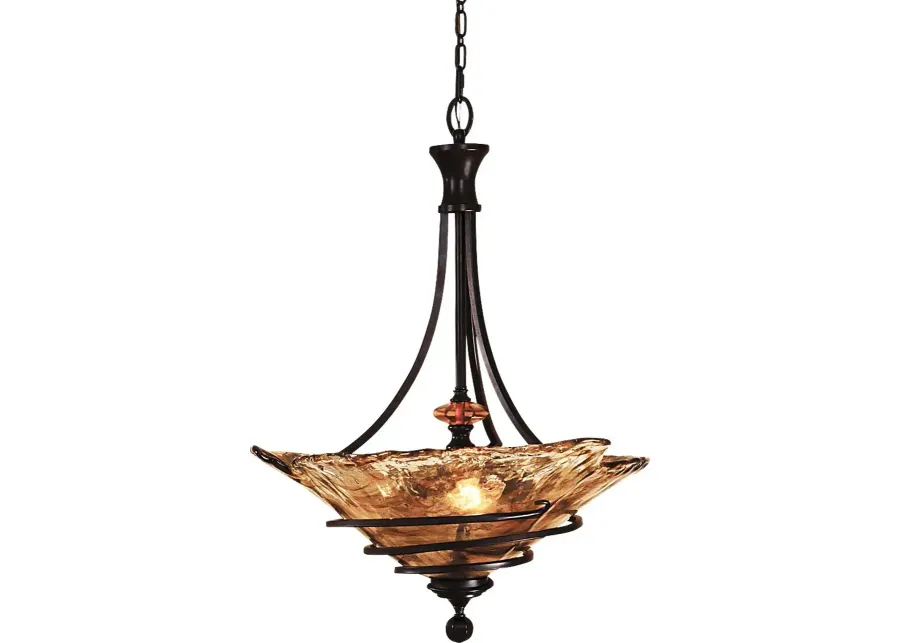 Piro Court Bronze Chandelier-Bronze