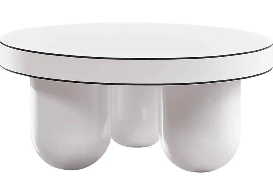 Japala White Cocktail Table-White