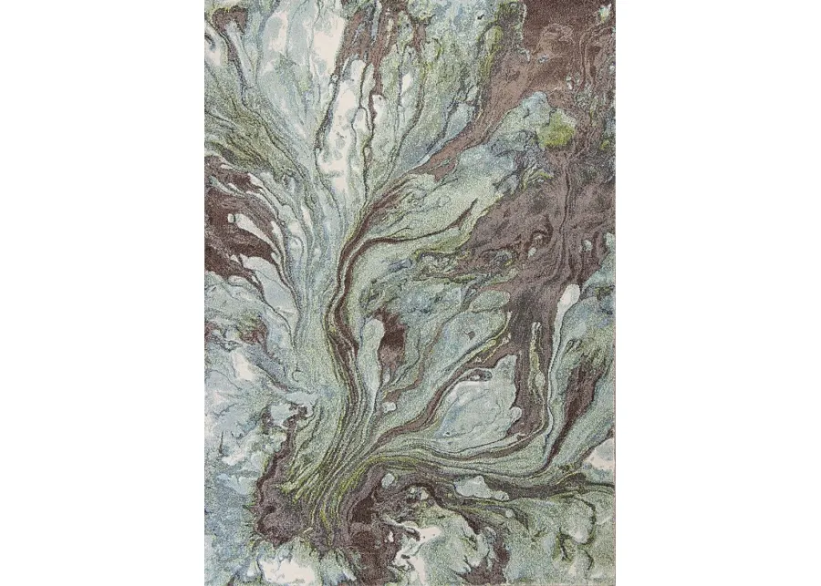Wardosa Green 7'10 x 10'10 Rug-Green