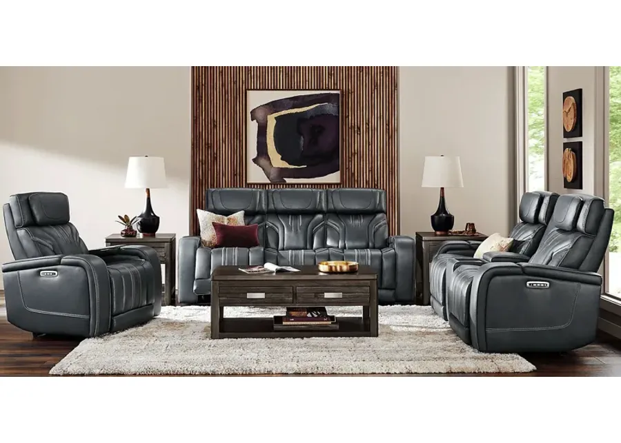 Southlake Navy 6 Pc Triple Power Reclining Living Room
