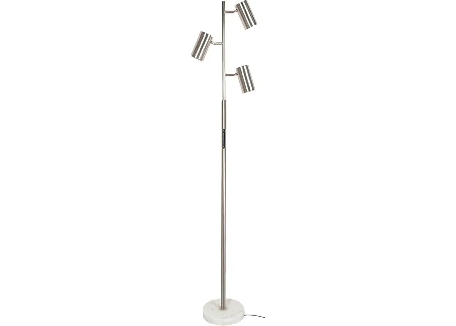 Yokimo Loop Silver Floor Lamp-9