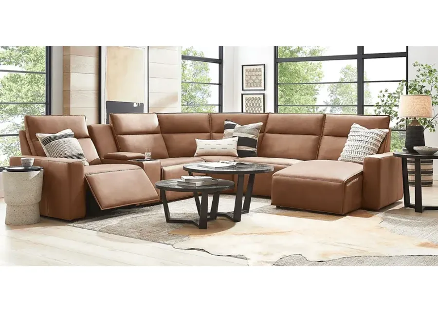 Saddle 6 Pc Dual Power Reclining ModularTwo-135.25
