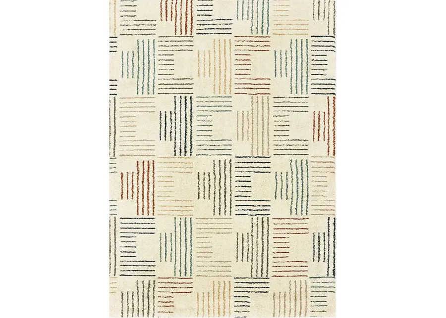 Cliffdeen Multi 7'10 x 10' Rug-Multi, Ivory