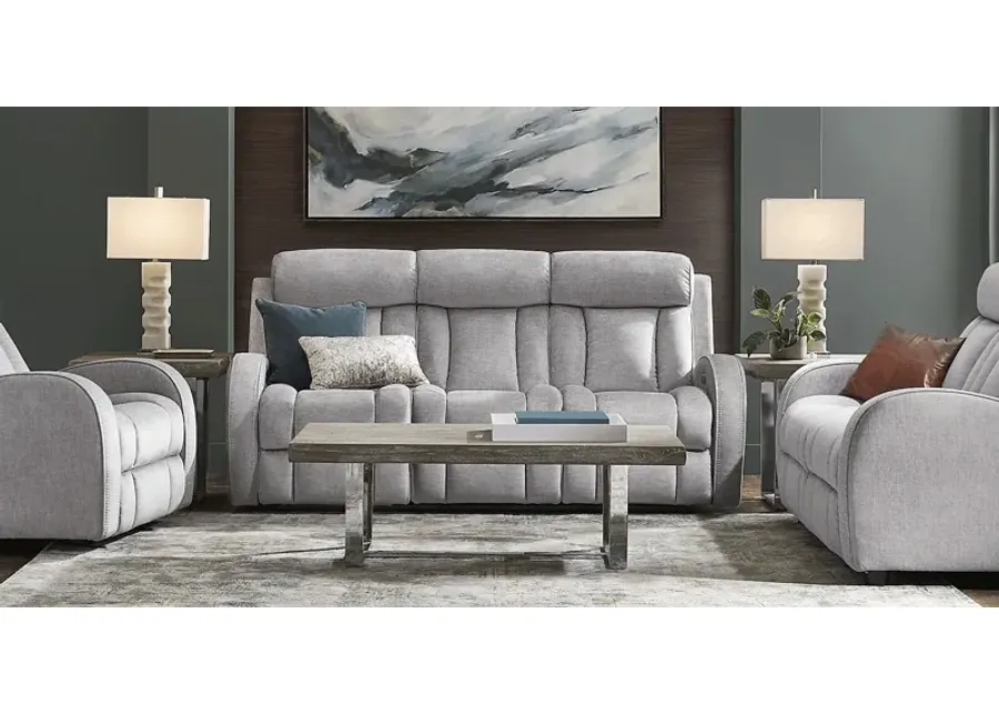 Copperfield Gray 6 Pc Living Room with Dual Power Reclining Sofa