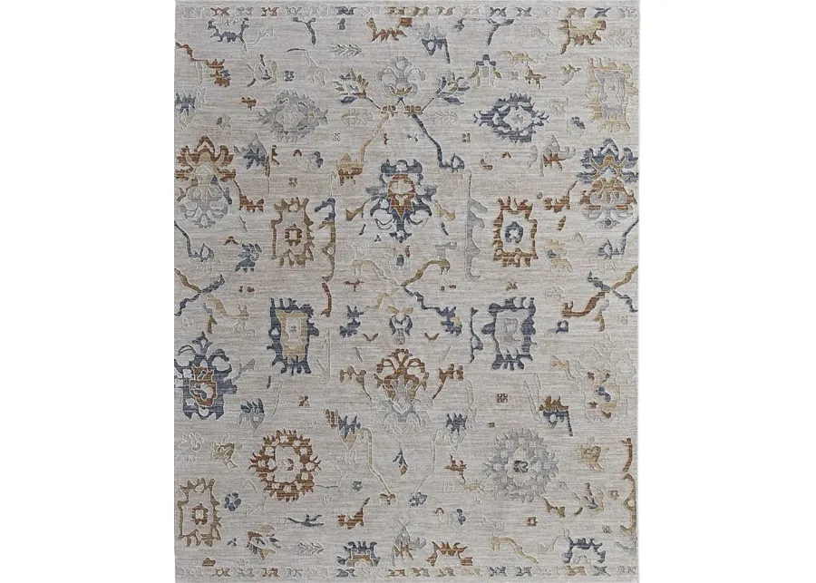 Tudama Ivory 7'10 x 10'3 Rug-Blue, Ivory, Gold