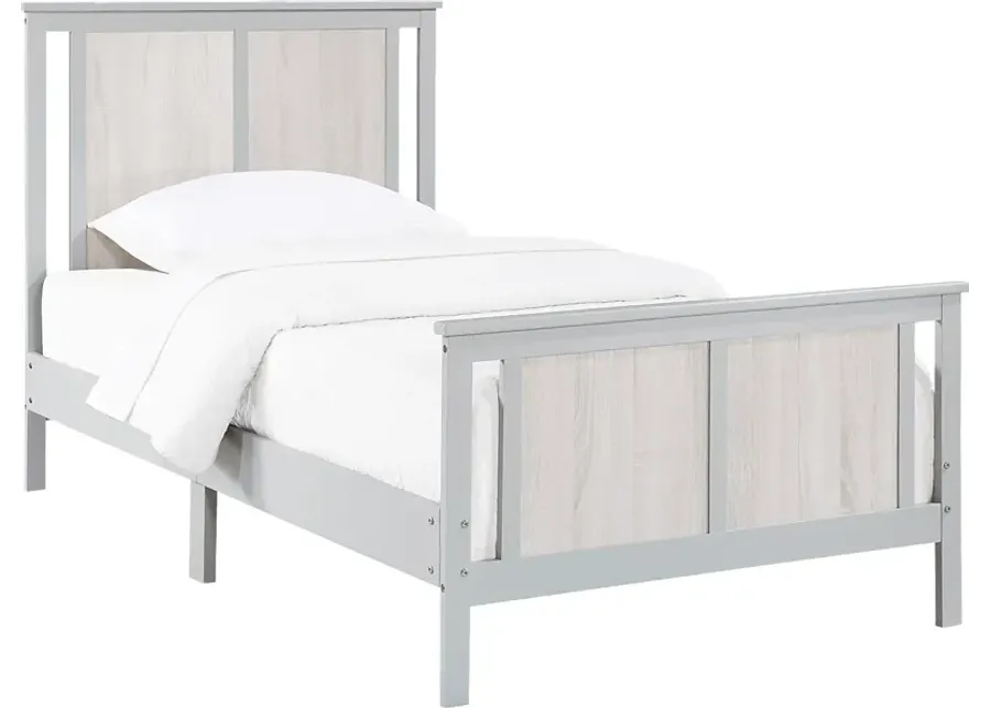 Kids Zolari Gray Twin Bed-Gray