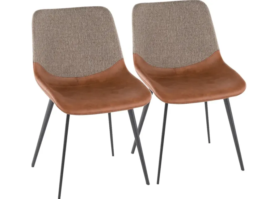 Myerston Brown Dining Chair, Set of 2-Brown