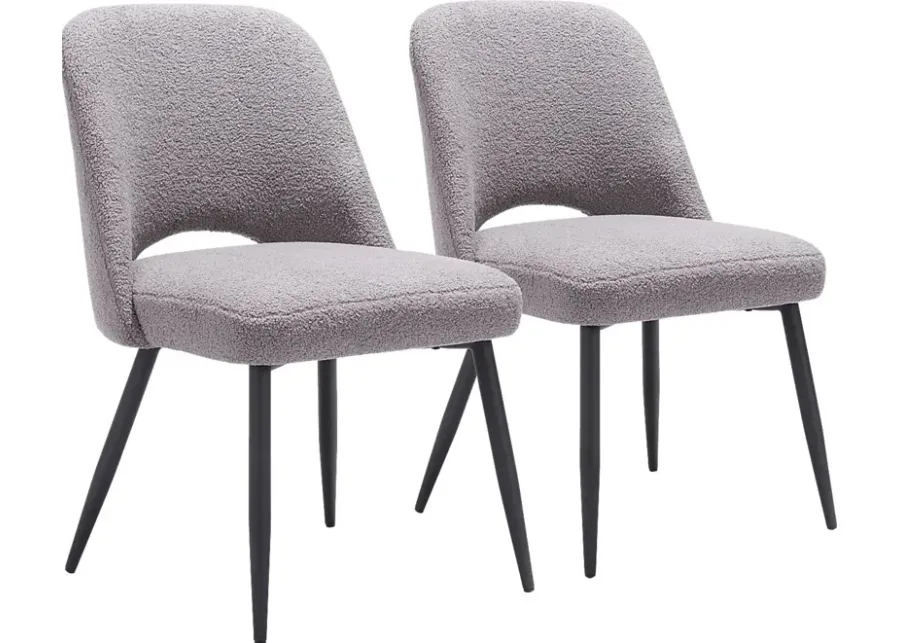 Beaman Gray Dining Chair, Set of 2-Gray