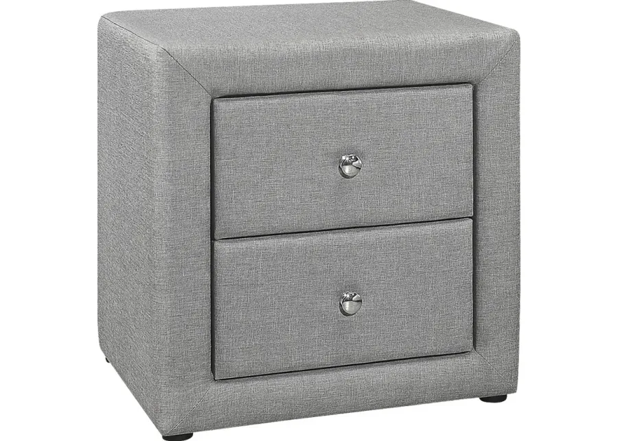 Stomner Light Gray Nightstand-Gray