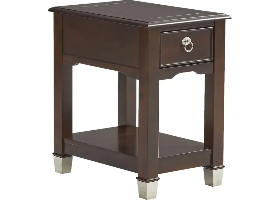 Elshan Walnut Chairside Table-15