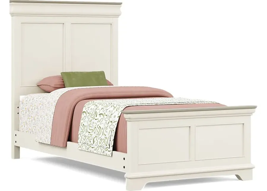 Kids Oberon Cream Twin Panel Bed-44.76