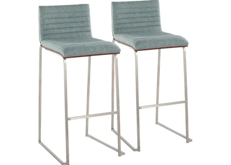 Tatesbrook III Green Barstool, Set of 2-Green