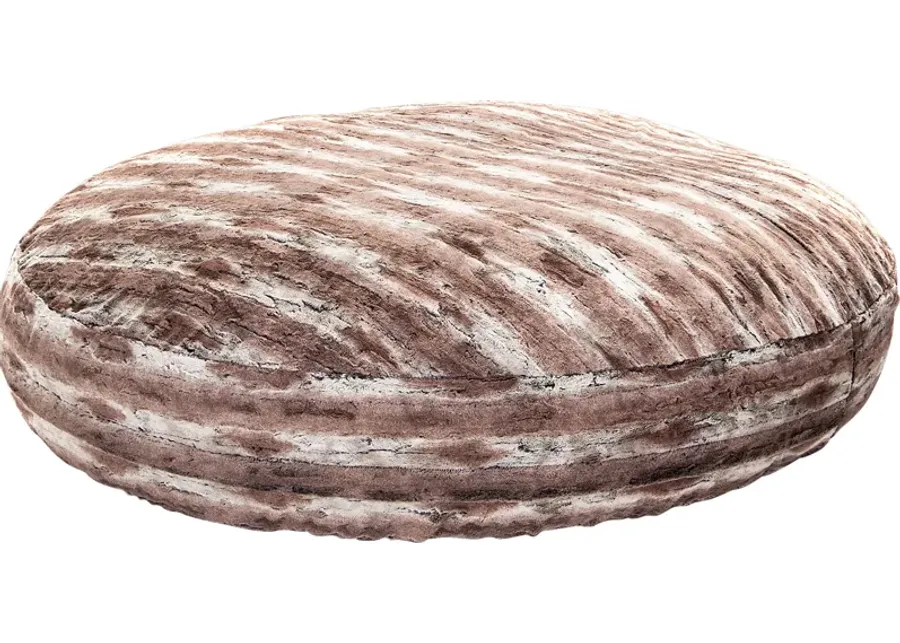 Kids Winter Dream Brown Large Faux Fur Bean Bag-Brown