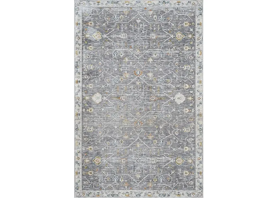 Tresor Gray/Ivory 5' x 8' Rug-Gray, Ivory