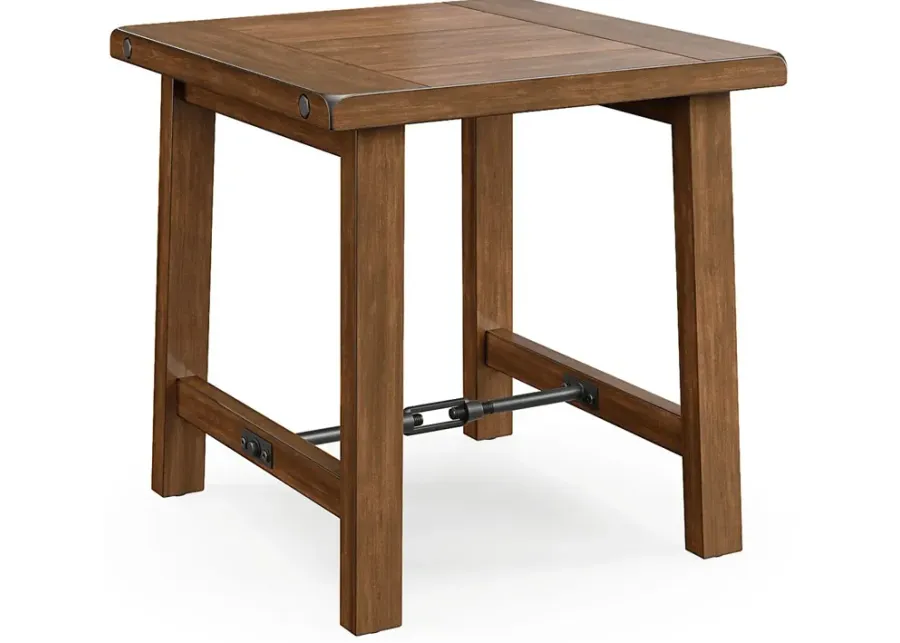 South River Brown End Table-23.5