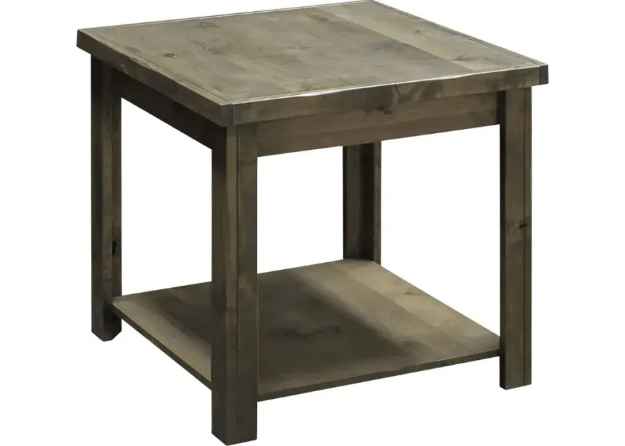 Maikle Brown End Table-Brown