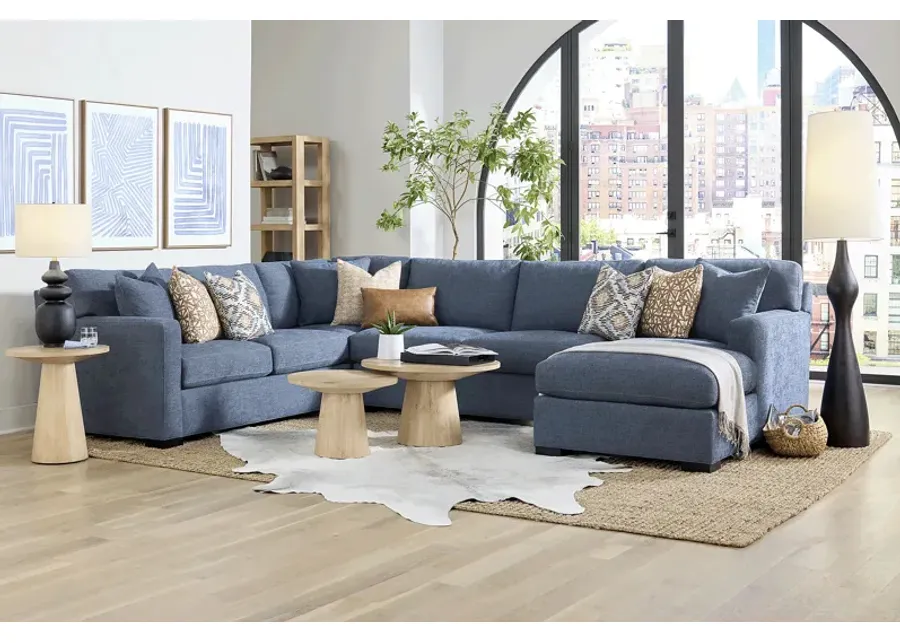 Harmonie Sapphire 3 Pc Sleeper Sectional-139