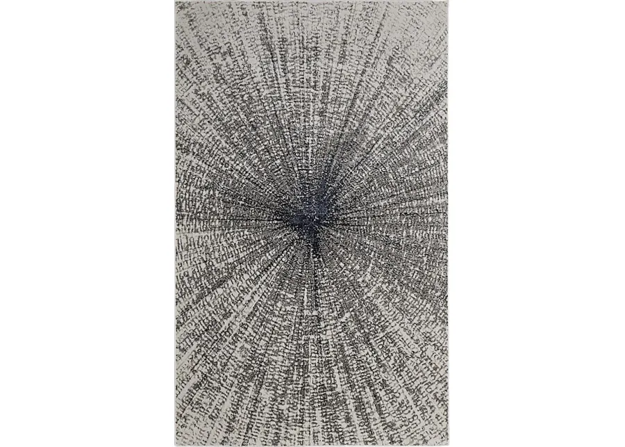 Corrarith Dark Gray 8' x 10' Rug-Gray, Blue, Ivory
