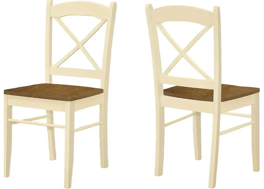 Oemlar Cream Side Chair, Set of 2-Cream