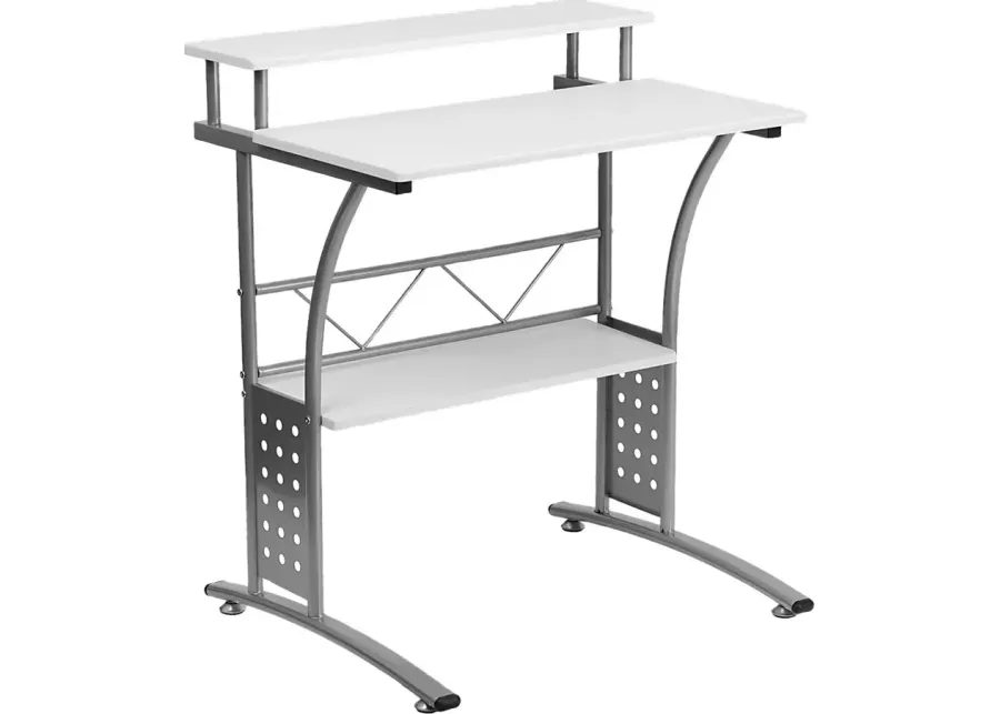 Keagon White Desk-White