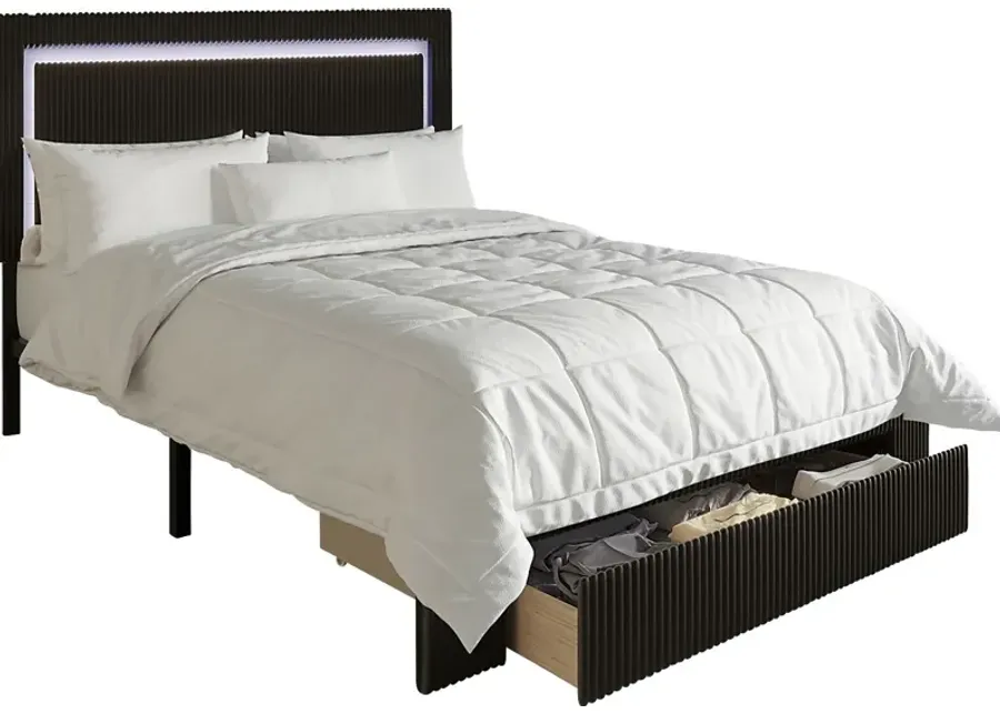 Ligon Black King Bed-Black