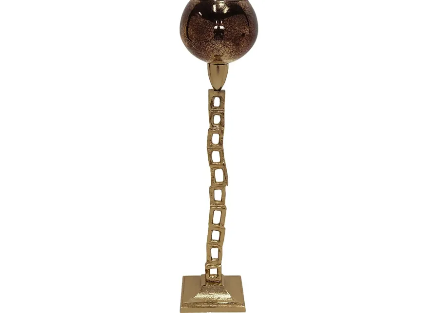Corrienta Gold 20 in. Tealight Candle Holder-Gold