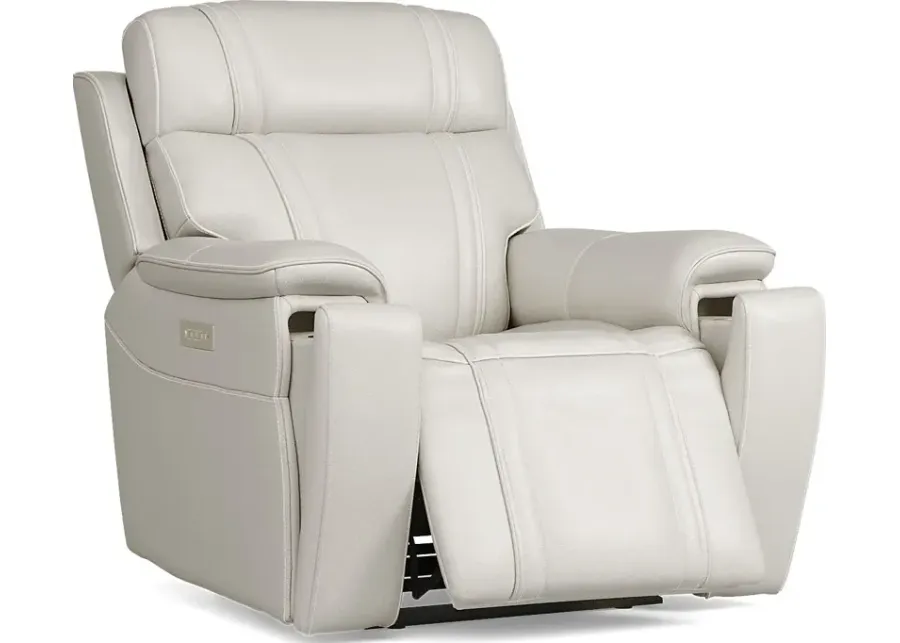 Sound Tech by Shaq Ice Leather Triple Power Recliner with Audio-40.5