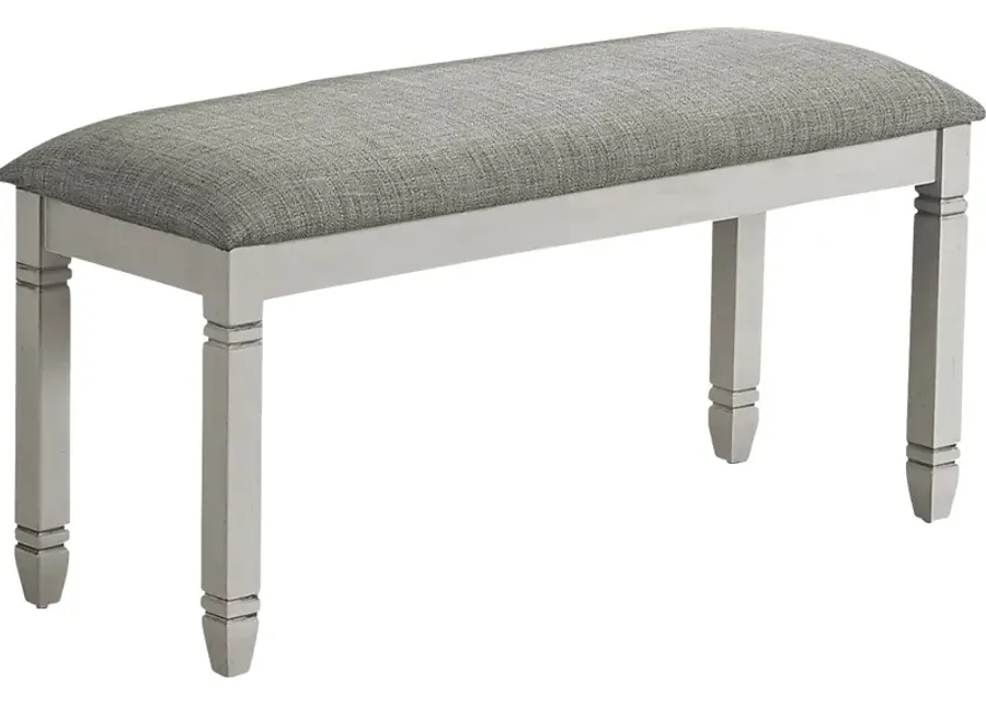 Metcalfy Gray Dining Bench-Gray