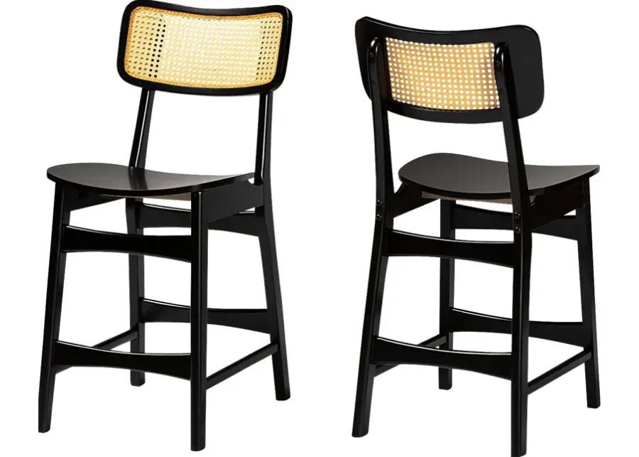 Bolgiano Dark Brown Counter Stool, Set of 2-Dark Brown