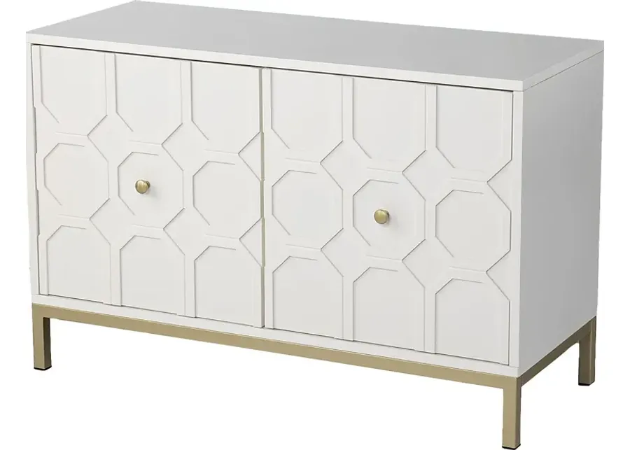 Oltons White Accent Cabinet-White