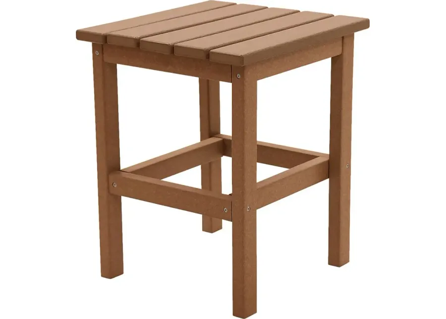 Bayfield Park Traditional Brown Outdoor Side Table-Brown