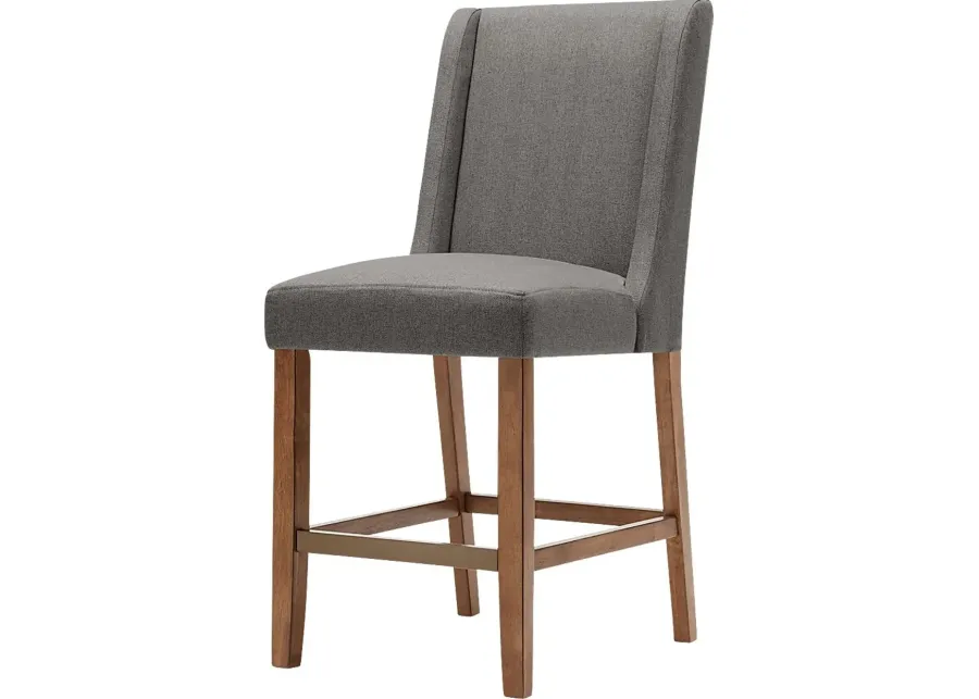 Nemard Gray Counter Height Stool-Gray