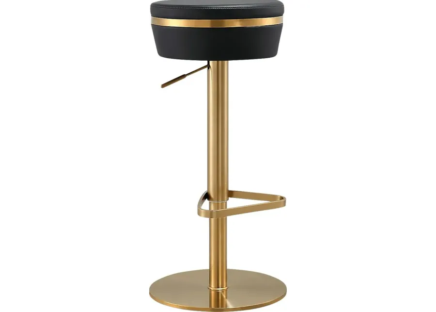Abiaka Black Adjustable Stool-Black